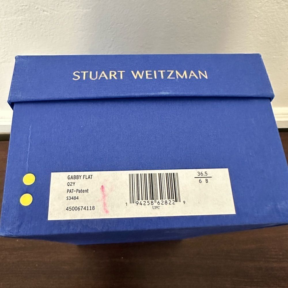 Stuart Weitzman Women’s gabby leather ballet in pink flats almond toe Sz 6, NIB - Picture 11 of 11